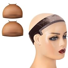 Wig Grip BandBreathable Wig Band For Lace Front Wigs. Adjustable Wig Band with Non-Slip Silicone Strip Natural Lace Edge Brown