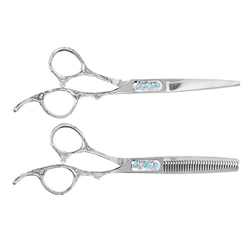 Tesouras de salão de beleza, tesouras de corte de cabelo seguras de dente em V, profissionais para c