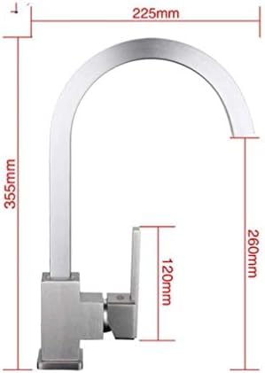 Küchenarmaturen, Küchenarmatur, Wasserhahn Für Heißes Und Kaltes Wasser, Küchenarmatur, Space, Gebürstetes Aluminium, Schwenkkran, 360-Grad-Drehung