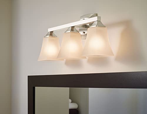 Moen Yb5163Orb Voss 3-Light Dual-Mount Bath Bathroom Vanity Fixture With Frosted Glass, Oil-Rubbed Bronze #TOP3