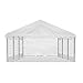 AMERICAN PHOENIX Party Tent PVC 20x20 ft Heavy Duty Canopy Shelter for Wedding Event White with Fire Retardant (20x20 FT, White-PVC)