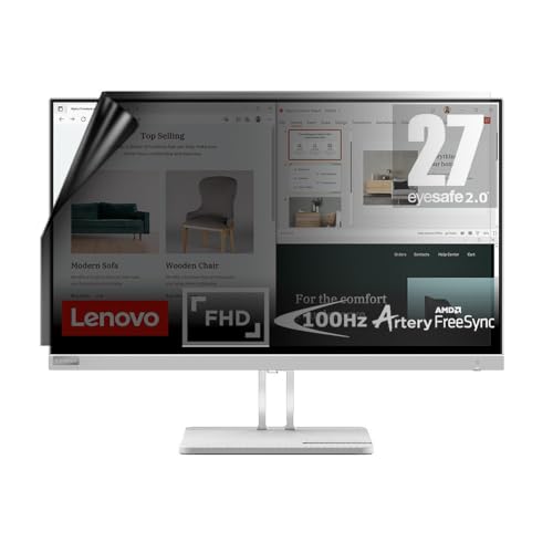 celicious Privacy Lite 2-Way Anti-Glare Anti-Spy Filter Screen Protector Film Compatible with Lenovo Monitor L27e-40