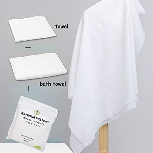Compressed Towel, 2 in 1 Portable Cleaning Travel Towels Travel Disposable Towel Expandable Magic Wipe Towel for Outdoor Travel Camping Hiking Sport Hotel Beauty Salon Soft Durable Reusable Thicker