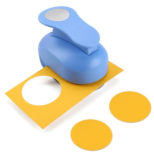 LOONENG 2 Inch Circle Punch, Circle Shape Lever Action Craft Punch, 50mm Round Shape Circle Hole Punch for Paper Crafts, Cardstock, Gift Wrapping, Greeting Cards and Scrapbooks