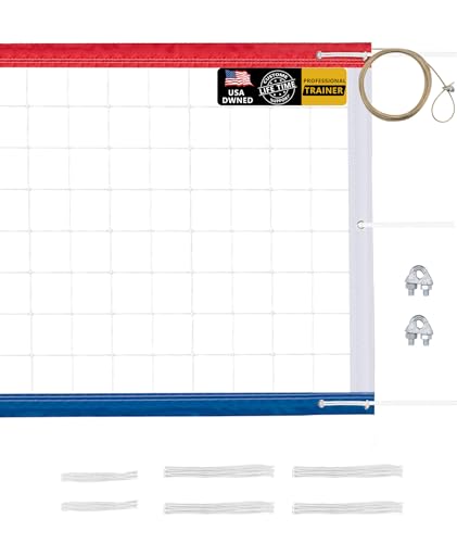 image for YNSZAS 𝙉𝙀𝙒 Professional Volleyball Net Heavy Duty, 46 FT Airc