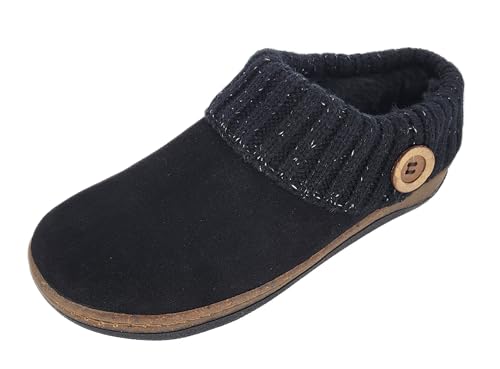 Pantoufles en daim Clarks femme : chaussons d'intérieur extérieurs confort