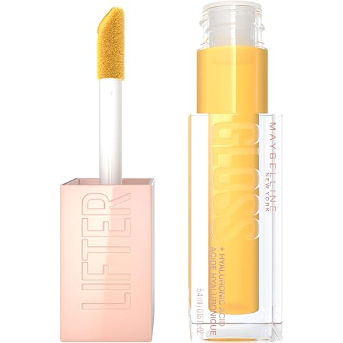 Maybelline New York Glänzender Lipgloss für voller wirkende Lippen, Feuchtigkeitsspendend, Mit Hyaluronsäure, Lifter Gloss, Farbe: Nr. 026 Honey, 1 x 5,4 ml