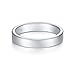 BORUO Silver Ring - 925 Sterling Silver Rings for Women - Stacking Rings - Elegant Silver Band Rings for Women and Men - Gifts for Special Occasions 4mm Stacker Band Size 7
