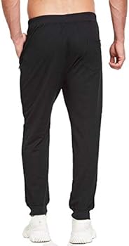 JustSun Joggingbroek heren sportbroek katoen met zakken met ritssluiting, blauw, XL
