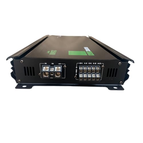 Audio360 AD2500.5 5-Channel Car Audio Amplifier, 2500W Max Power, Compact Class AB+D Bridgeable Amp with Triple 30A Fuses, 90dB SNR, Subwoofer Channel Included