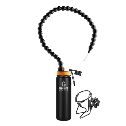 Giraffe Bottle Tower, sistema per bere a mani libere, bottiglia isolata in acciaio inox, con supporto per bottiglia rotondo (lunghezza 76 cm)