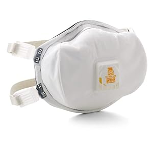 3M Personal Protective Equipment Particulate Disposable Respirator 8233, NIOSH APPROVED, Exhalation Valve, N100, Certain Non-Oil Based Particles (1 Piece)