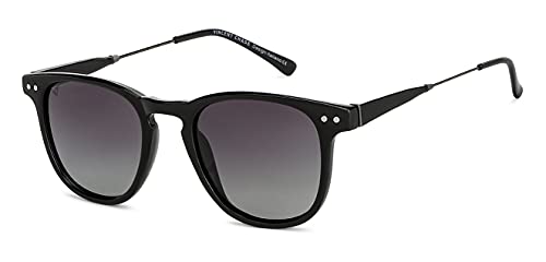 Image of Vincent Chase By Lenskart | Full Rim Round Stylish Sunglasses | Polarized and UV Protected | For Men and Women | Large | VC S14089