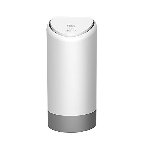 bqmqolove Auto Car Trash Can Impermeable Mini Cubo de Basura basurero para Almacenamiento de Basura de Auto (White)