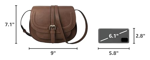 Image of AFKOMST Crossbody Bags for Women,Small Saddle Purse and Boho Cross Body Handbags,Vegan Leather