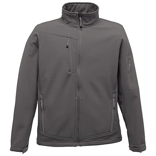 Regatta Standout Mens Arcola 3 Layer Waterproof and Breathable Softshell Jacket (M) (Seal Grey/Black)