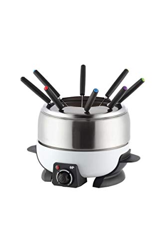 Preisvergleich Produktbild Continental Edison - Fondue avec cuve 2L - Inox / Blanche