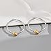 Two - Tone Knot Hoop Earrings for Women - Stainless Steel Large Hoop Earrings with Golden Knot Detail, Fashion Jewelry for Daily & Party Wear(A-large knot hoops-mix metal)