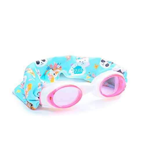 Splash Place SWIM GOGGLES with Fabric Strap - Adult & Kids Swim Goggles - PINKS & PURPLES