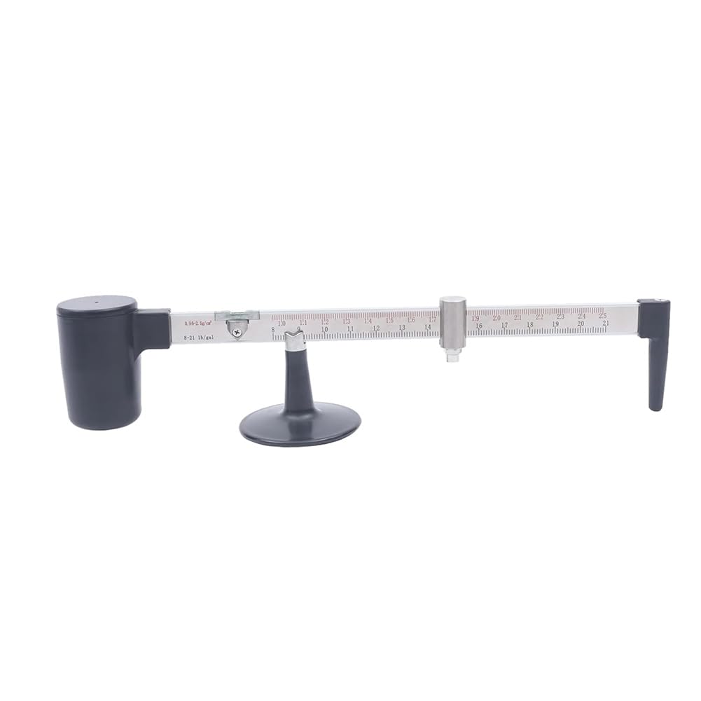 Hidrómetro para densidad de lodo, 0,96-2,5 g/cm³, densímetro líquido, equilibrio de lodo de laboratorio, precisión 0,01 g/cm³ y 0,01 kg/gal