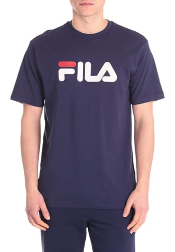 FILA BELLANO Tee Tee-Shirt col Rond Mixte Black Iris en maille douce respirante style décontracté