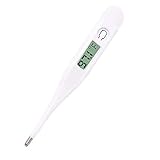 LCD Digital Thermometer, Household Waterproof Metal Probe Oral Cavity, Rectum, Armpit Thermometer for Baby, Child and Adult, High Precision Thermometer for Fever, Accurate and Fast Readings