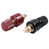 Hochstrom-Bindepfosten, 300A M10 Messingklemmen mit Isolierung, für Schweißgeräte, Ladegeneratoren, Solarzellen, Wohnmobile