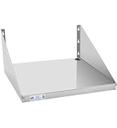 Hally Stainless Steel Microwave Shelf 24"x24" 200 lb, NSF Commercial Heavy Duty Metal Appliance W...