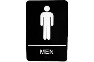 Men's Restroom Sign with Braille and 3M Tape