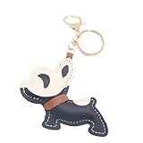 cuccioli bulldog francese nero Realizzato in pelle, questo portachiavi vanta una consistenza morbida e resistenza alla deformazione e allo sbiadimento, con intricata lavorazione artigianale che garantisce che ogni dettaglio emana un aspetto raffinato e di alta qualità