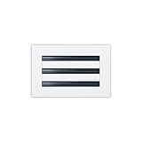 BUILDMART - 10x6 Modern AC Vent Cover - Decorative White Air Vent - Standard Linear Slot Diffuser -