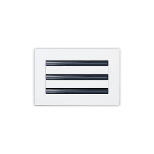 Buildmart - 10X6 Modern Ac Vent Cover - Decorative White Air Vent - Standard Linear Slot Diffuser - Register Grille For Ceiling, Walls & Floors - Texas Buildmart #TOP7
