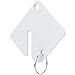GoorDik 60 Pcs Key Tags Blank Plastic Upgrade Round Split Ring Durable Key Identify Tags Bulk Key Tags for Key Cabinet 1.5 inches Square Shaped