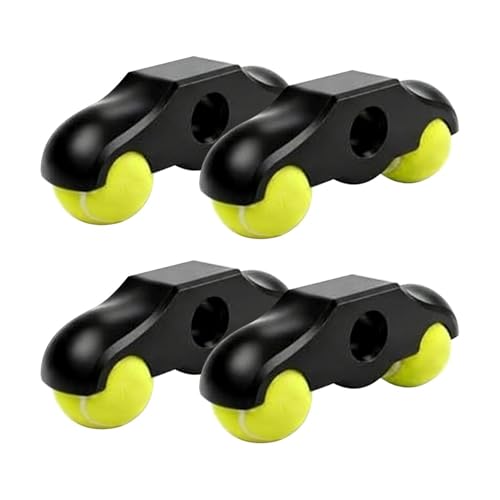 Generico Pies oscilantes para rodillos de entrenamiento – Kit antiruido con bolas de tenis, para equipo de entrenamiento de rodillo estático – para gimnasio en casa, salón, sótano, apartamento, zona