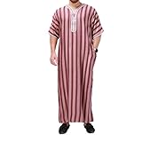 【Features】: Cuello en V,Mangas cortas, vestidos islámicos, ropa musulmana, caftán de dubai, túnica de Arabia Saudita.