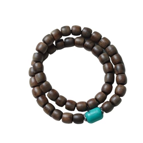 Perles de Tambour en bois d'agar Hainan : un chapelet d'exception fait main