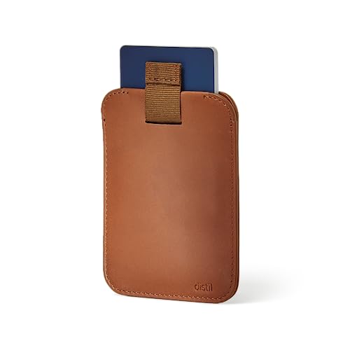 Image of Distil Union Wally Sleeve | Premium Leather Slim Minimalist Wallet & RFID-Shielded Credit Card Holder | MagLock Security, Pull-Tab Access