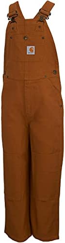 Carhartt Little Boys' Canvas Bib Overall, Carhartt Brown, 5