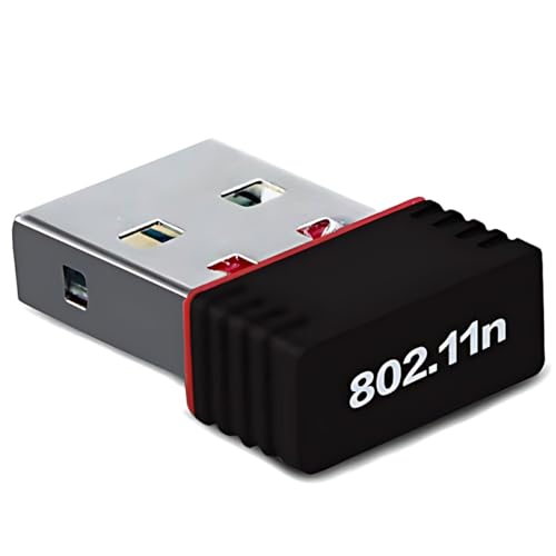 Wireless Wi-Fi USB 2.0 Adapter for Laptop PC gaming 802.11 Dongle Chip LAN Network Adapter Nano Size WiFi for Support PC Desktop Laptop MAC Book Windows 10/11