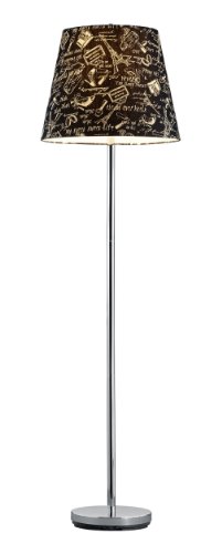 Preisvergleich Produktbild Trio Leuchten Stehleuchte in Chrom, Stoffschirm 401600102