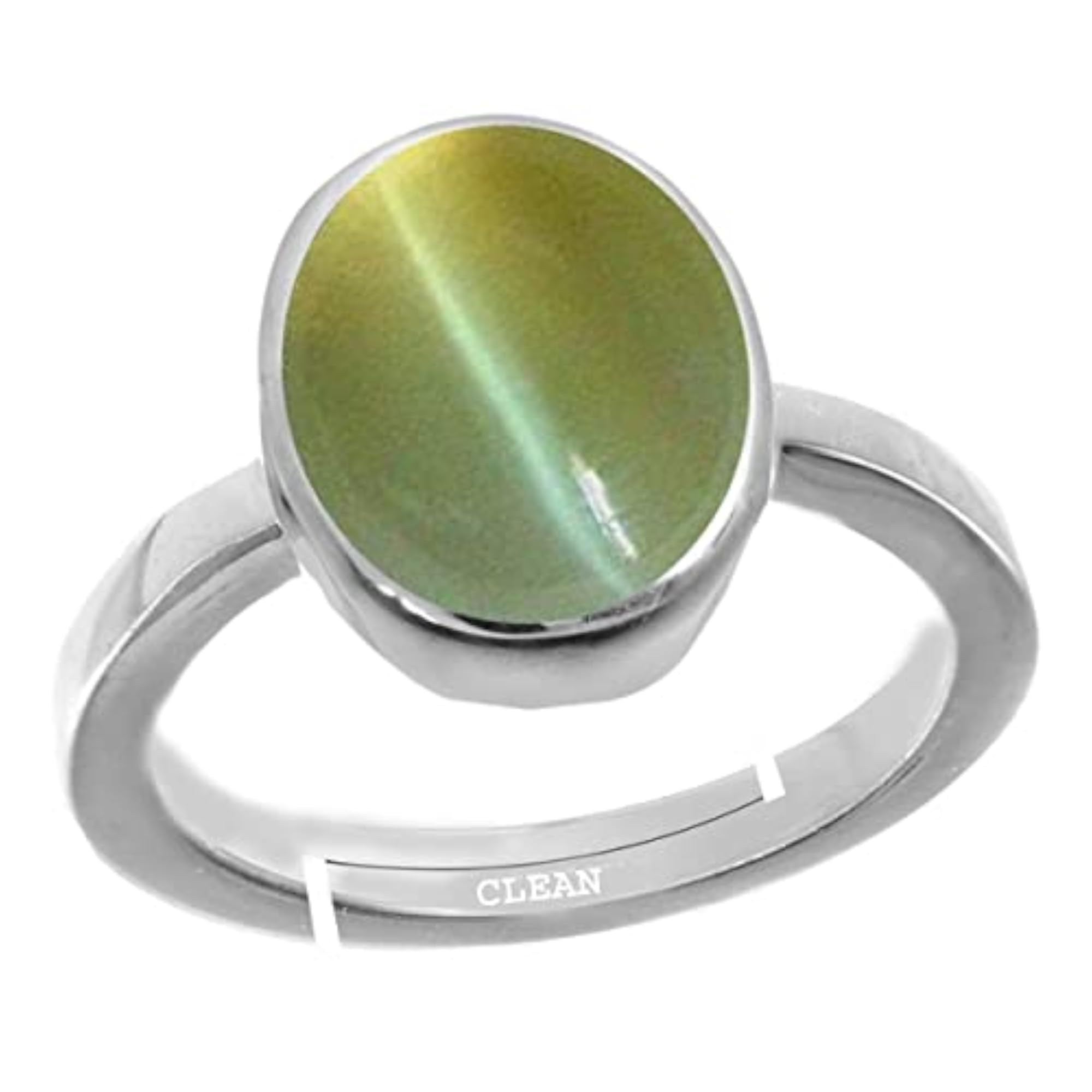 Women's Adjustable Cats Eye 925 Sterling Silver Ring