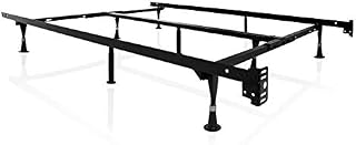 STRUCTURES by Malouf Heavy Duty 9-Leg Adjustable Metal Bed Frame with Double Center