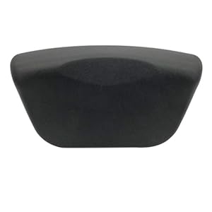 Mobestech Bath Pillow Spa Bathtub Cushion Suction Headrest Pillow for Relaxing Head Neck Back and Shoulders (Black)