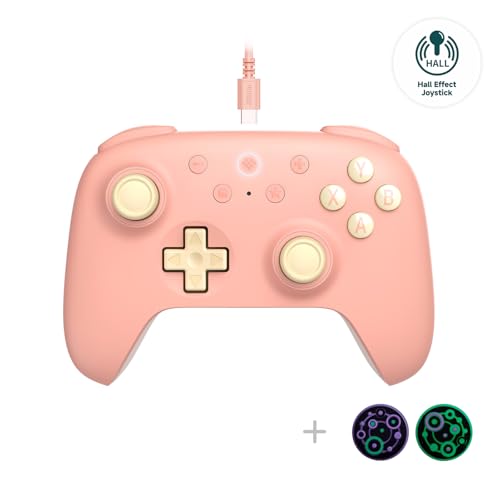 8Bitdo Ultimate 2C Hall Effect Joysticks and Hall Triggers Wired Controller for Windows PC and...