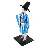 Statues traditionnelles coréennes de hanbok - avec une finition soignée et fabriquées dans un matériau sûr et confortable, cette poupée coréenne de hanbok n'est pas facile à casser, peut être utilisée pendant une longue période, figurines coréennes homme