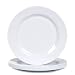 Melamine Dinner Plates Set - 10 3/4 Inch Dinner Dishes Set, 6pcs, White, Dishwasher Safe