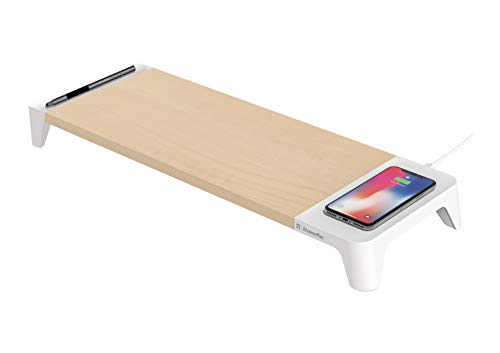 Monitorständer für iMac, Laptopablage für MacBook, Notebook - Bildschirmerhöhung für ergonomisches Arbeiten, Tastaturfach mit kabelloser