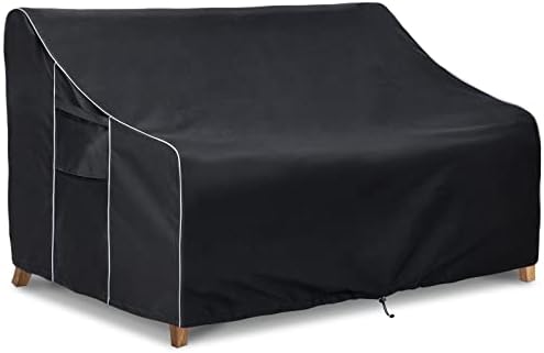 Coditure Outdoor Furniture Cover Waterproof for Sofa, Patio Loveseat Covers Fits up to 54 x 38 x 35 inches, Black