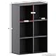 Vida Designs Durham Cube Bücherregal Aufbewahrung Organizer Wohnzimmer Bücherregal Home Office Möbel (6 Würfel, Schwarz)