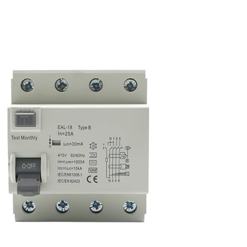 Disjoncteur RCCB RCD Type B pour borne de recharge de véhicule électrique et panneaux solaires